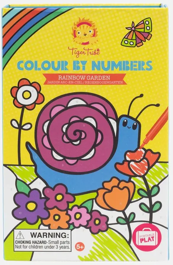 Kreativní sada Tiger Tribe Colour By Numbers - Rainbow Garden uni