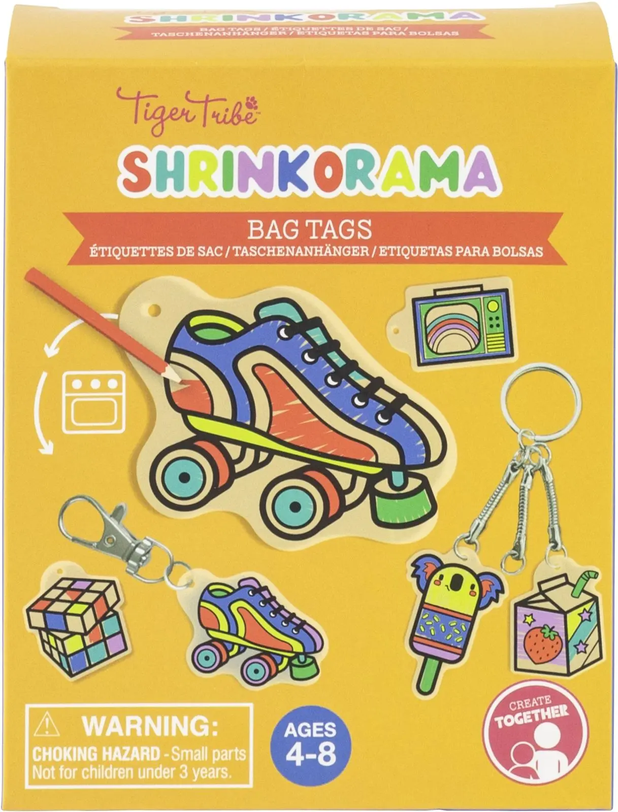 Kreativní sada Tiger Tribe Shrinkorama - Bag Tags uni