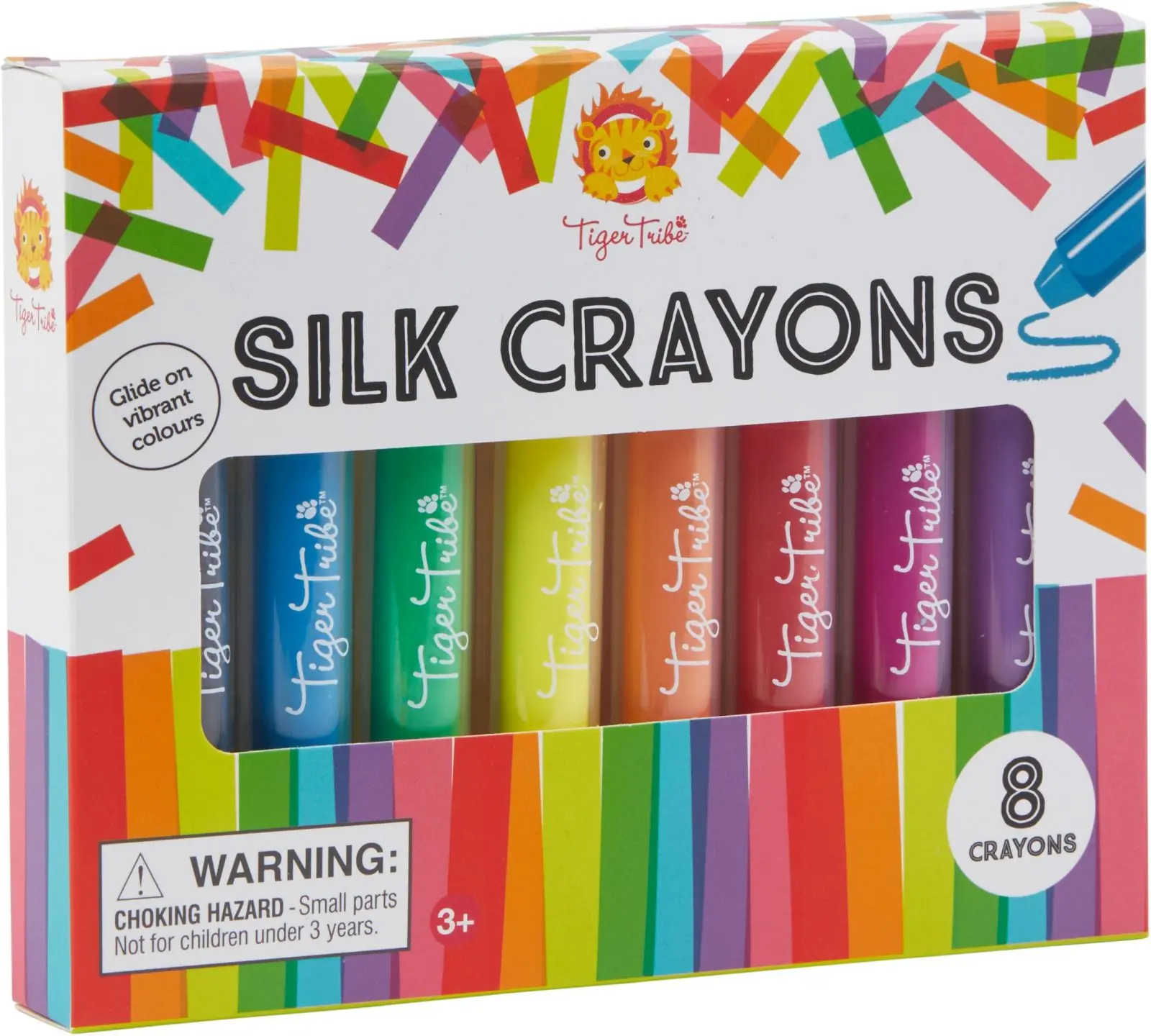 Sadaverzálních pastelek Tiger Tribe Silk Crayons CDU/12