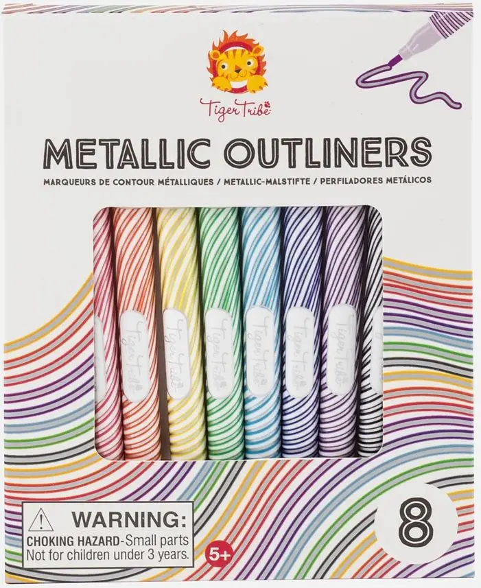 Sada fixů Tiger Tribe Stationery - Metallic Outliners uni
