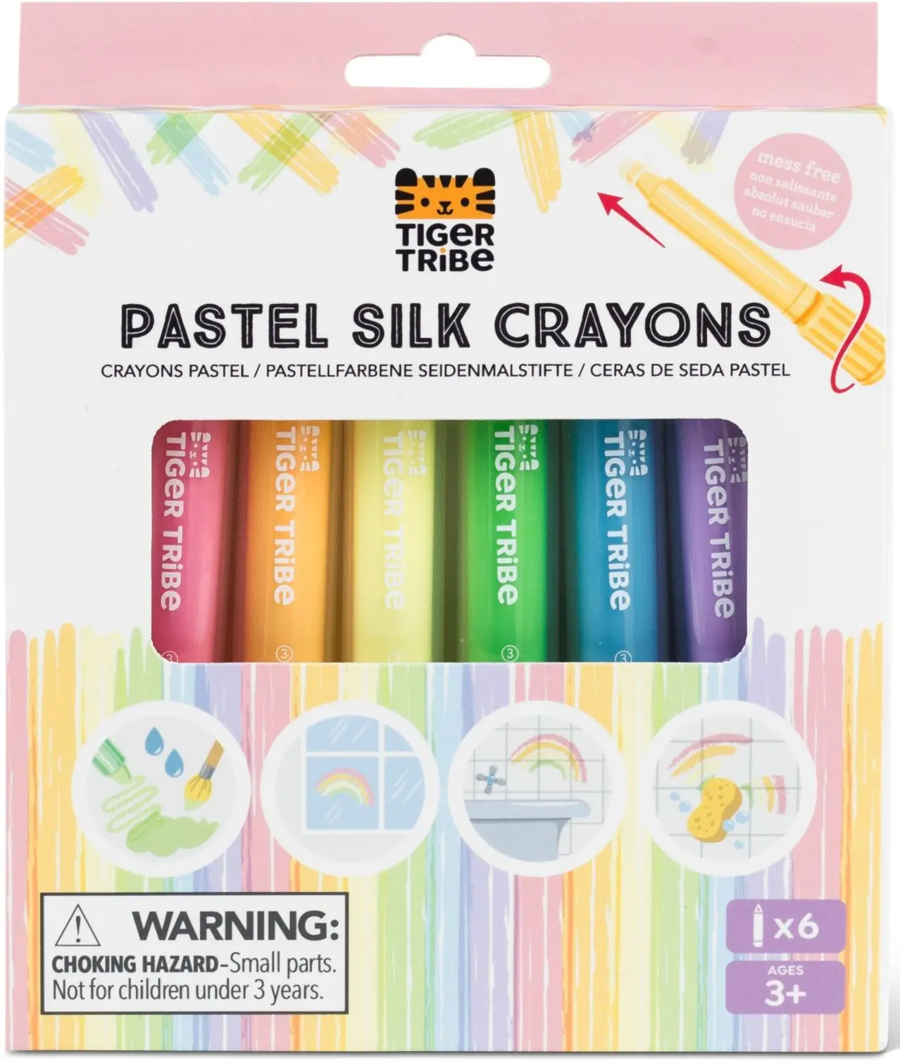 Voskovky Tiger Tribe Pastel Silk Crayons - pastelové uni