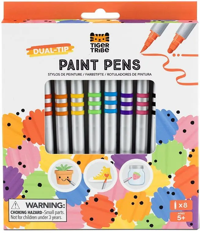 Multifunkční oboustranné fixy Tiger Tribe Dual-Tip Paint Pens uni