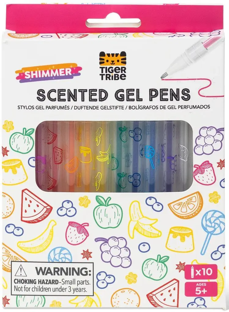 Sada vonných gelových per Tiger Tribe Shimmer Scented Gel Pens uni