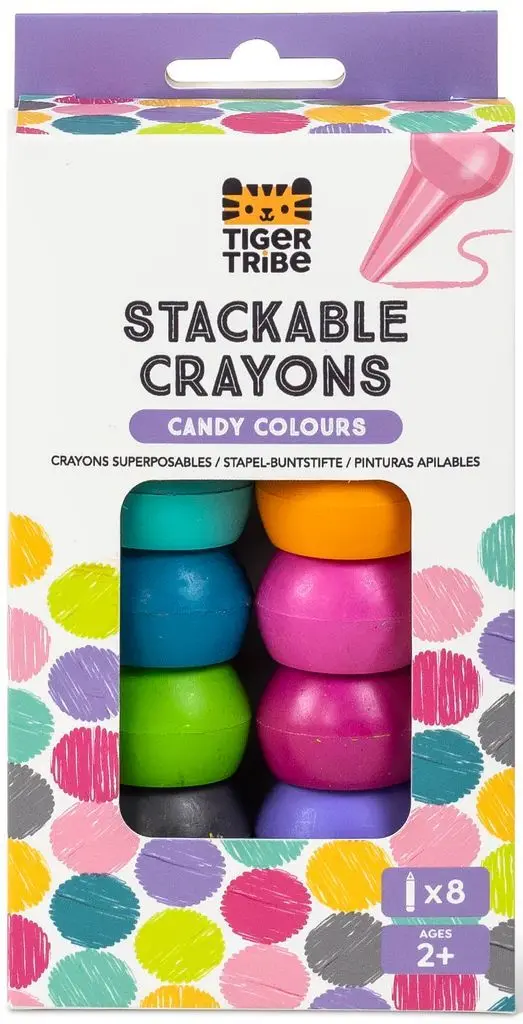 Voskovky Tiger Tribe Stackable Crayons - Candy Colours uni