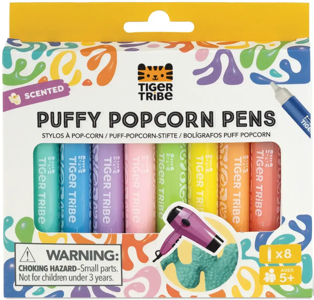 Sada fixů Tiger Tribe Scented Puffy Popcorn Pens uni