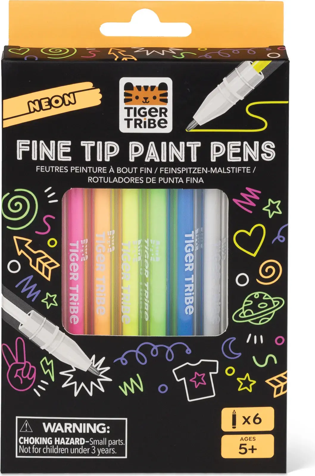 Multifunkční fixy Tiger Tribe Neon Fine Tip Paint Pens uni