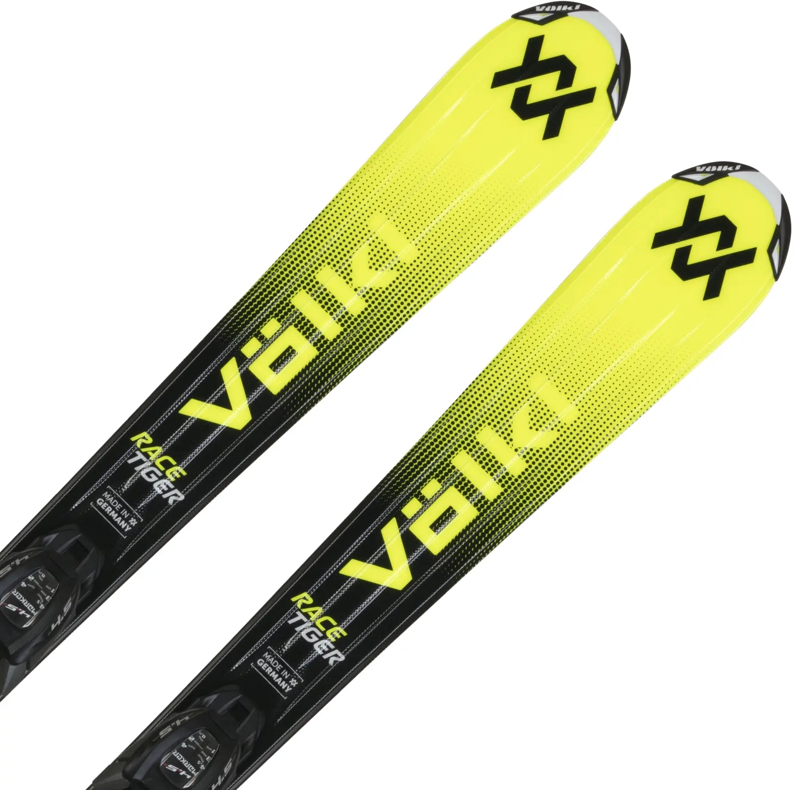 Dětské sjezdové lyže Völkl Racetiger Jr Yellow + 4.5 vMotion Jr 90