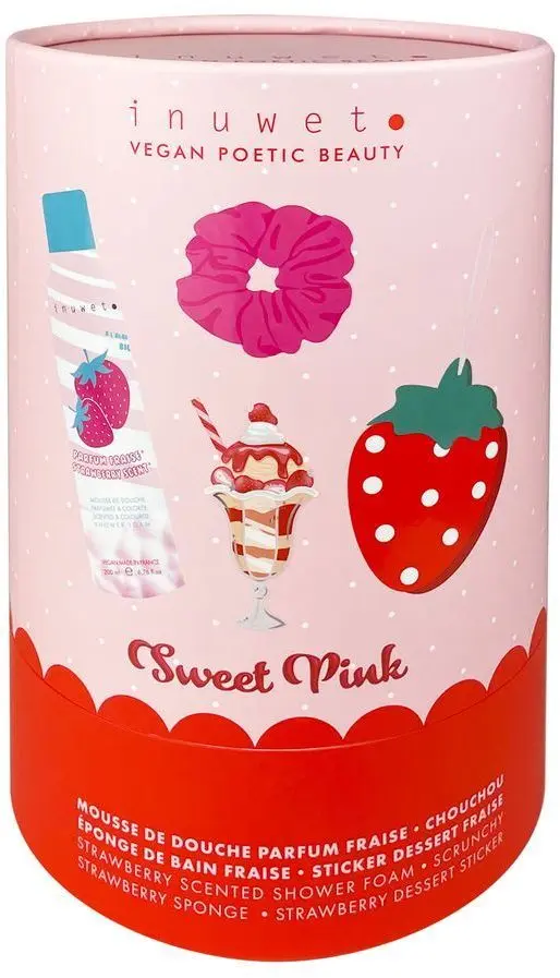 Set sprchové pěny a doplňků Sweet Pink Inuwet  - Jahoda uni