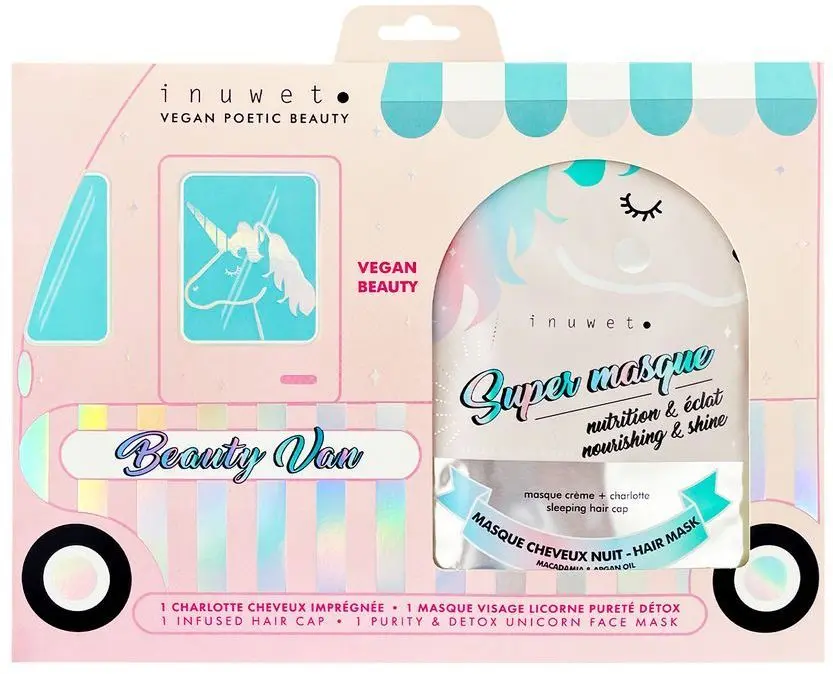 Set vlasové a obličejové masky Beauty Van Inuwet - Jednorožec uni