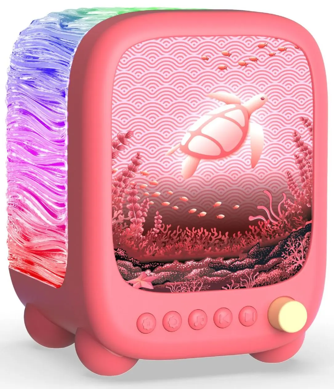 Noční světlo a reproduktor MOB Wavy Light - Coral uni