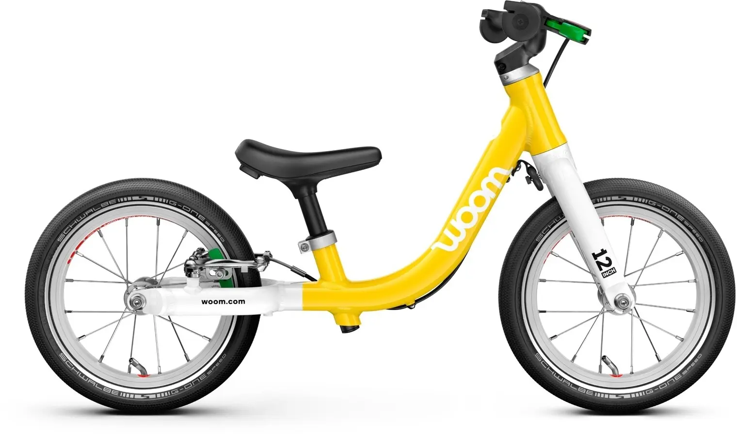 Dětské odrážedlo 12" Woom 1 Classic GO - vibrant yellow uni