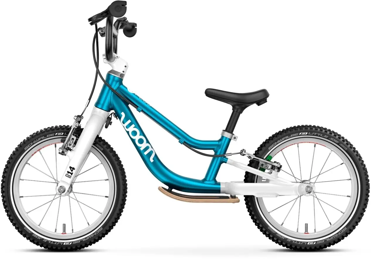 Dětské odrážedlo 14" Woom 1 Plus GO - metallic blue uni