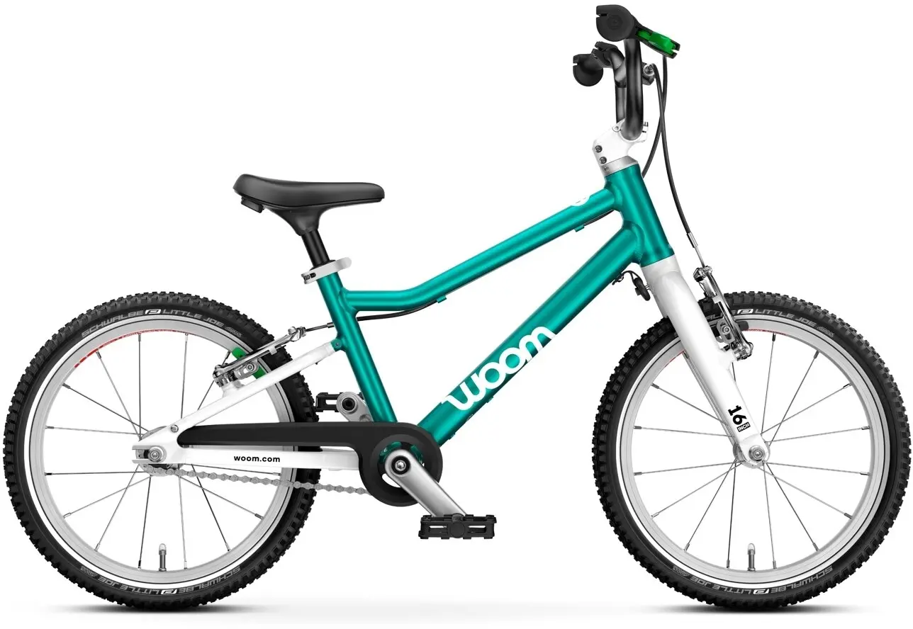 Dětské kolo 16" Woom 3 GO - metallic petrol/ turquoise uni