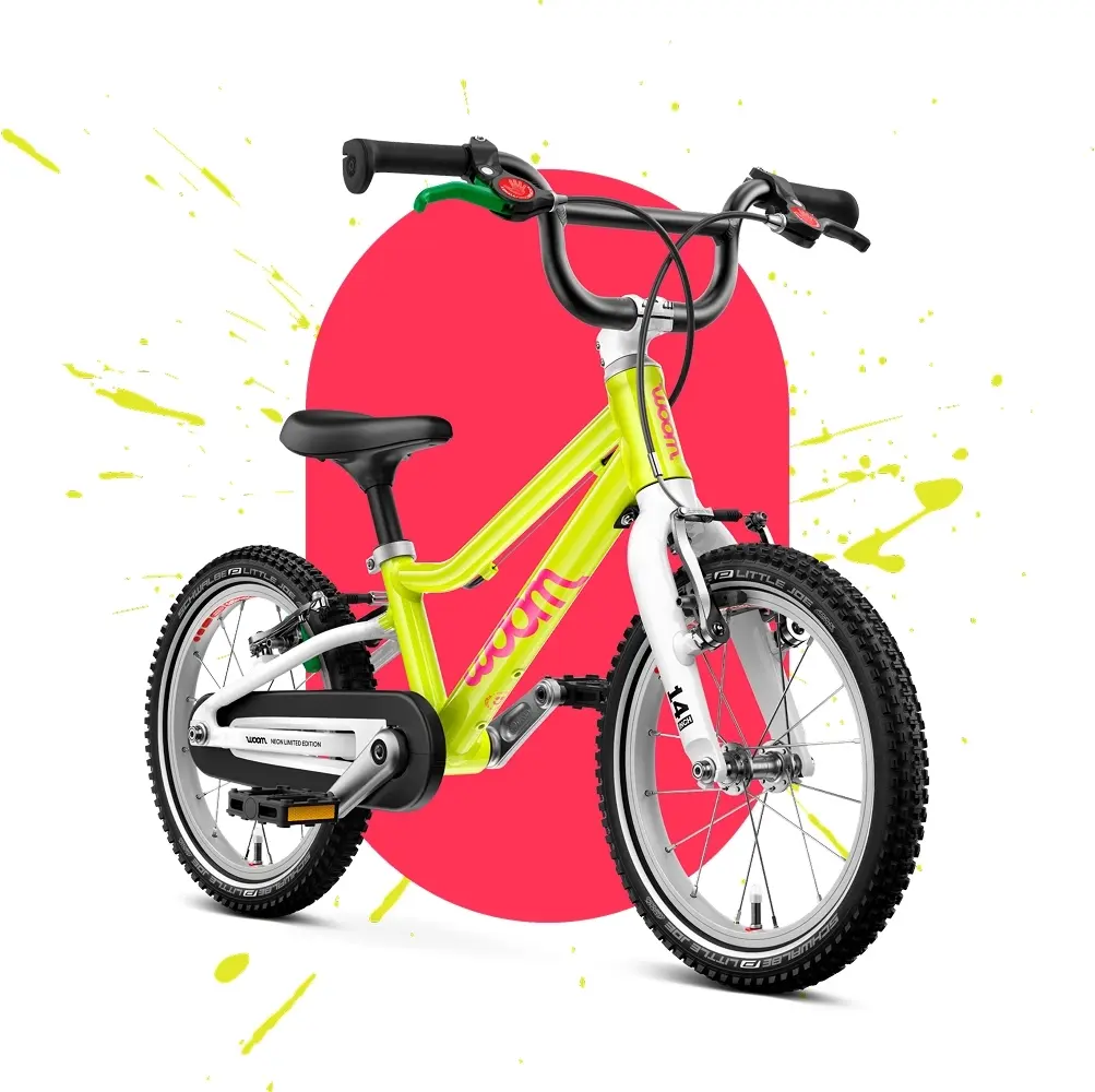 Dětské kolo 14" Woom GO 2 - neon lime uni