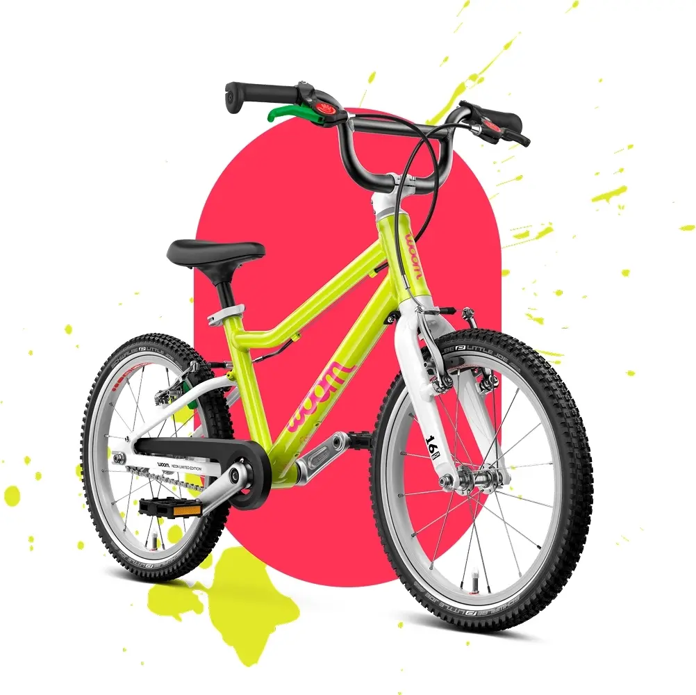 Dětské kolo 16" Woom GO 3 Automagic - neon lime uni