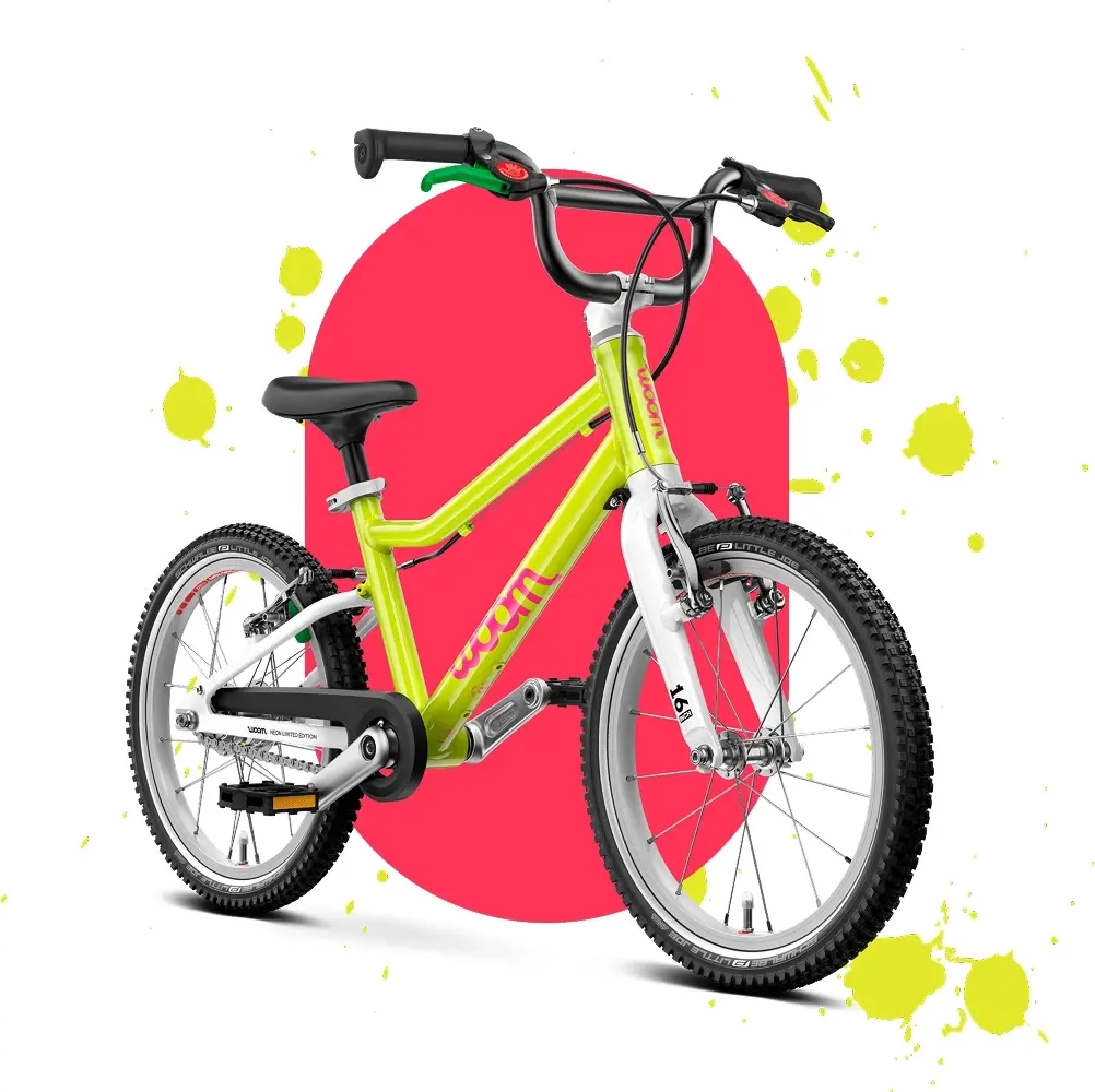 Dětské kolo 16" Woom GO 3 - neon lime uni