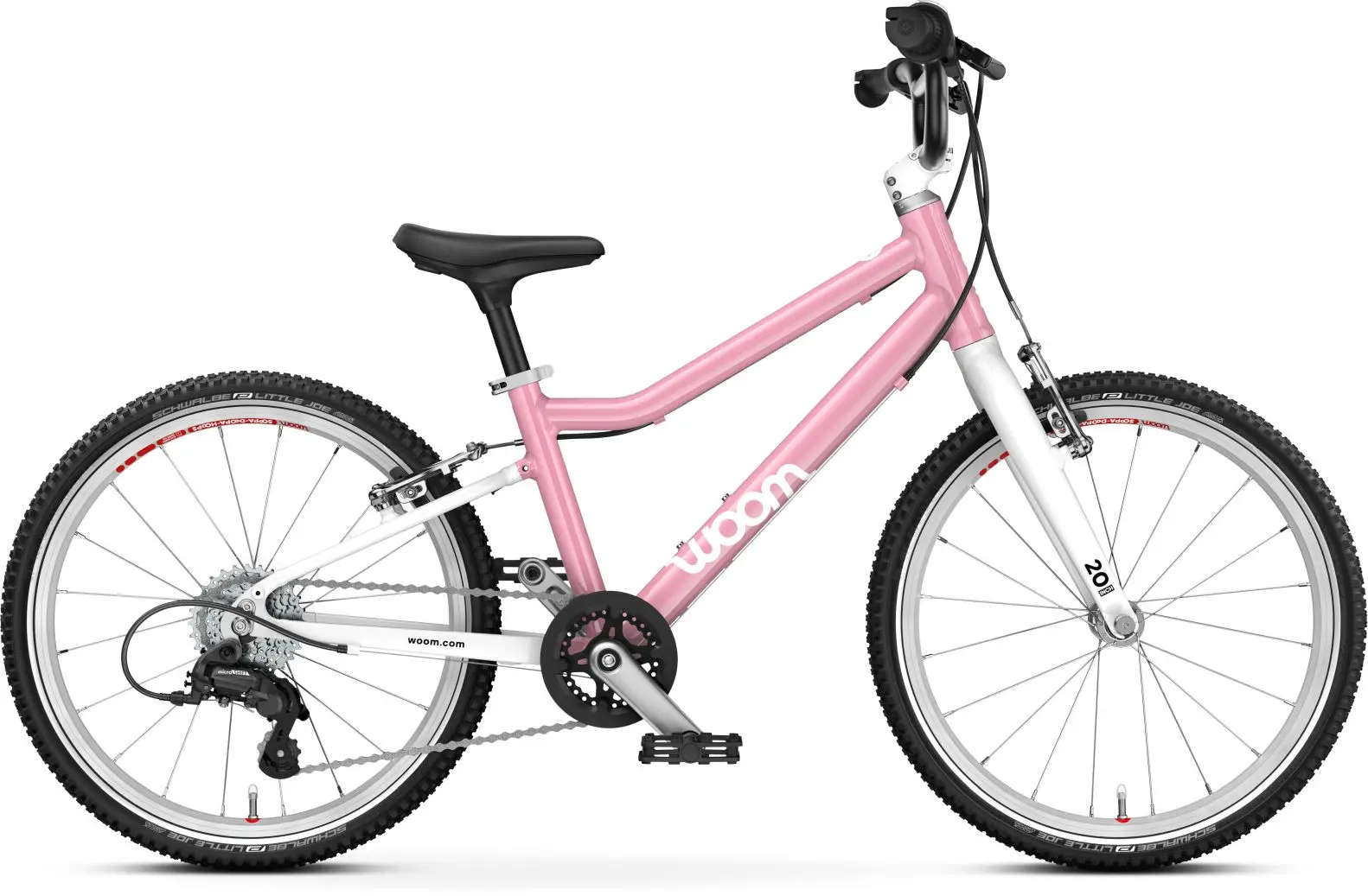Dětské kolo 20" Woom 4 GO - powder pink uni