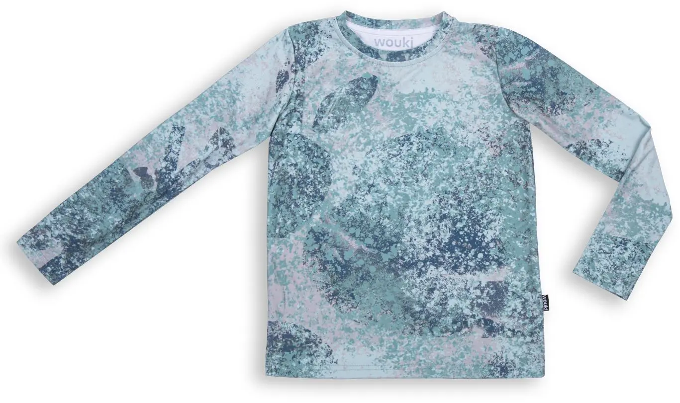 Dětské multifunkční triko Wouki Aiki - Green marble 158