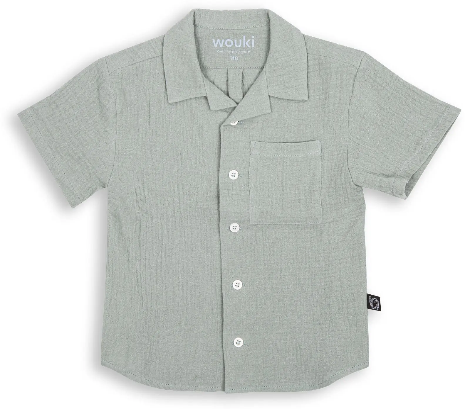 Dětská košile Wouki Noboru - Mineral Green 122
