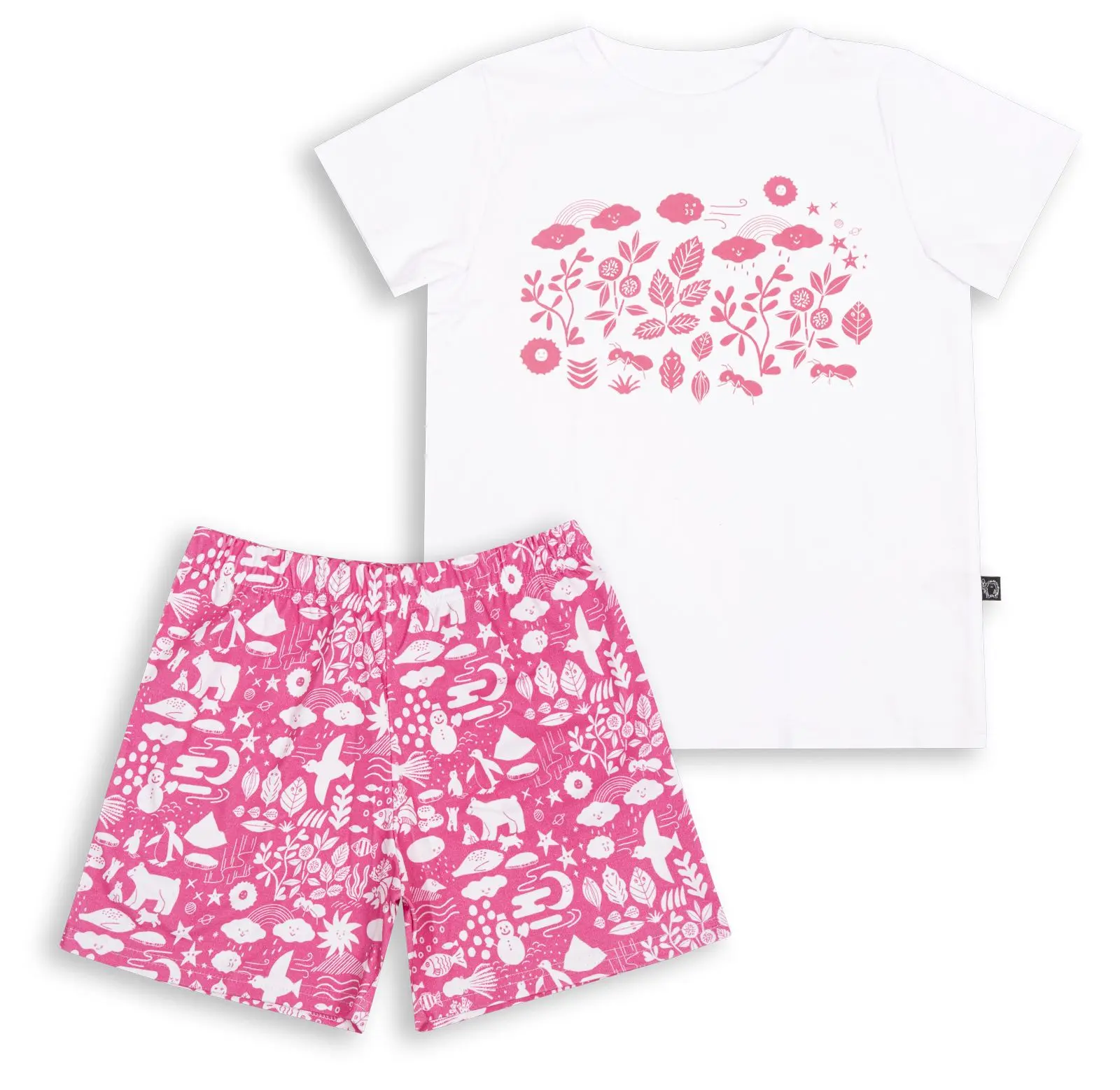 Dětské pyžamo Wouki Yume - Pink Wonderwild 146