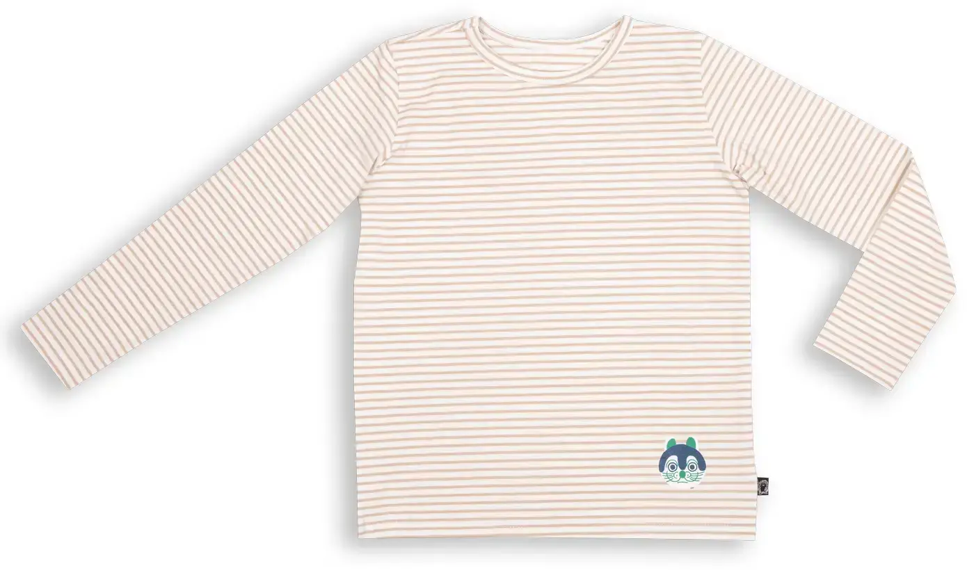 Dětské triko Wouki Warai - Beige Stripes 158
