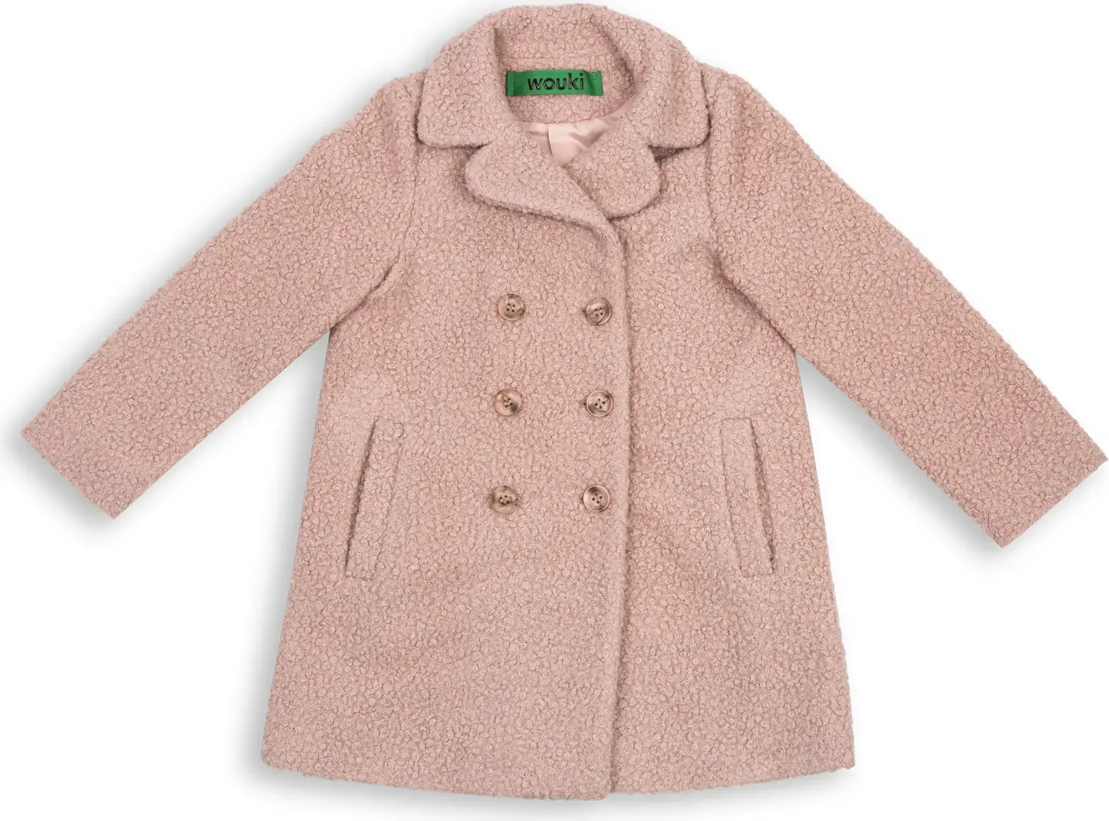 Dětský kabát Wouki Nukumori - Pink Marshmallow 128