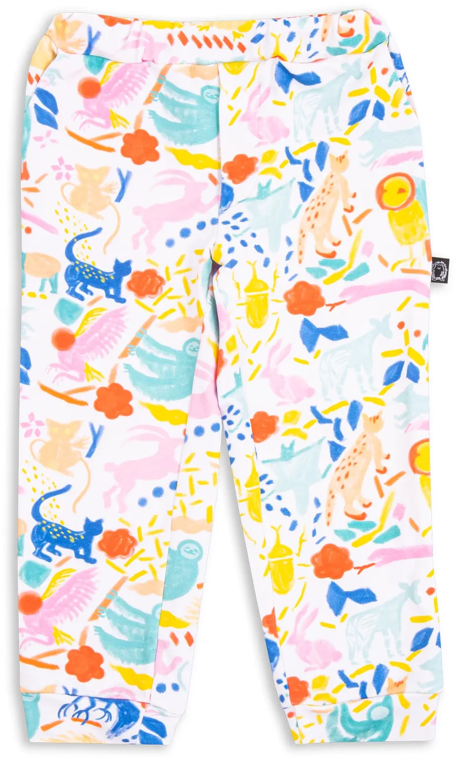 Dětské tepláky Wouki MORU - jungle pink 86