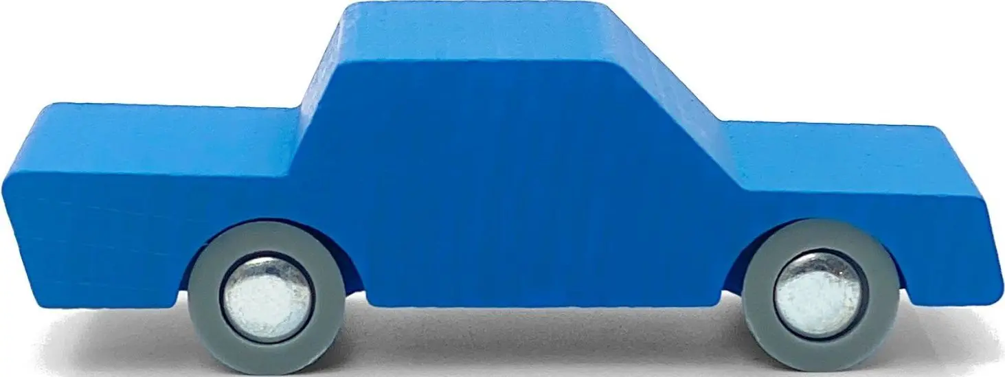 Dřevěné auto Waytoplay Back & Forth - Blue uni