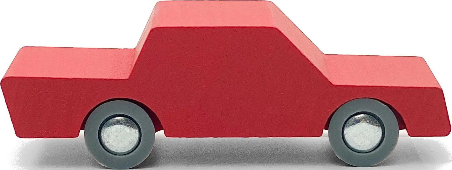 Dřevěné auto Waytoplay Back & Forth - Red uni