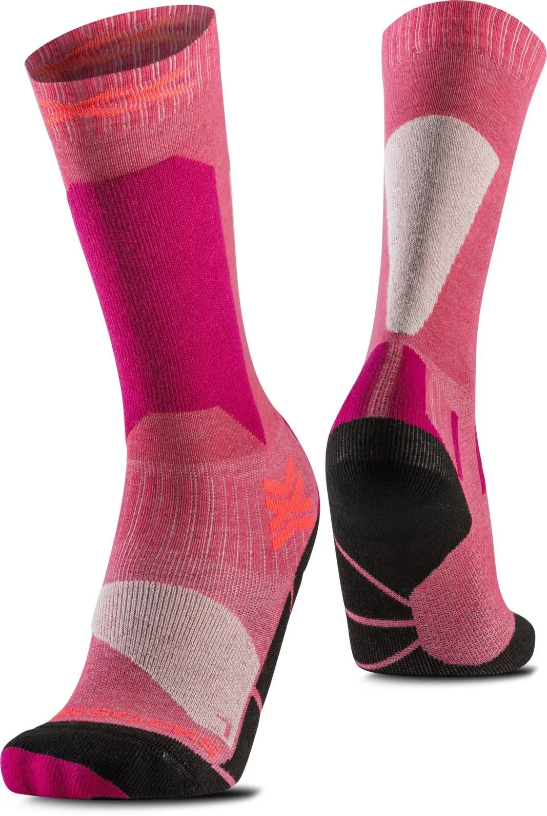 Dětské lyžařské ponožky X-Socks Ski Discover OTC Jr - light pink/light sand 24-26