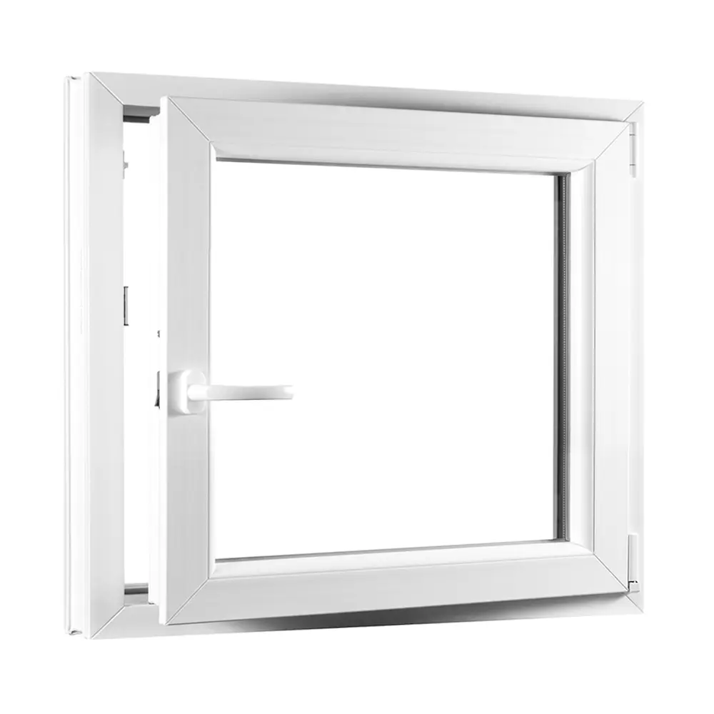 Jednokřídlé plastové okno sklepní 900x900 mm, bílé, dvojsklo, pravé, Wintech W632 AD
