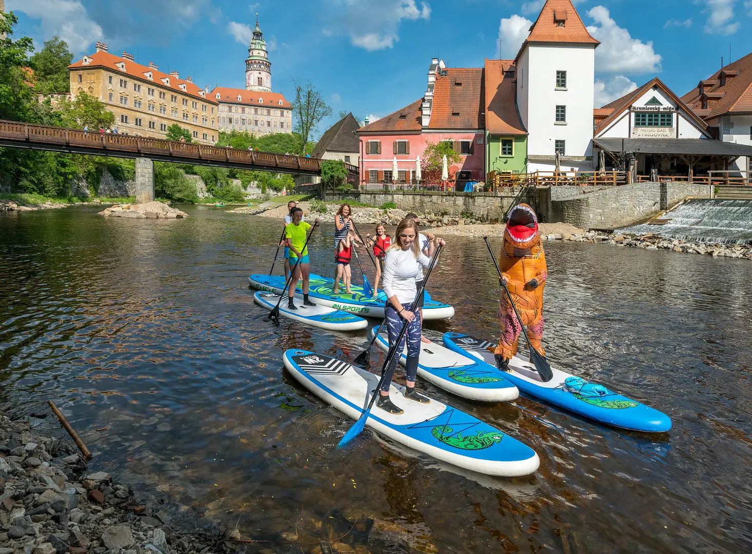 Výlet na Vltavě - Český Krumlov - Český Krumlov na paddleboardu