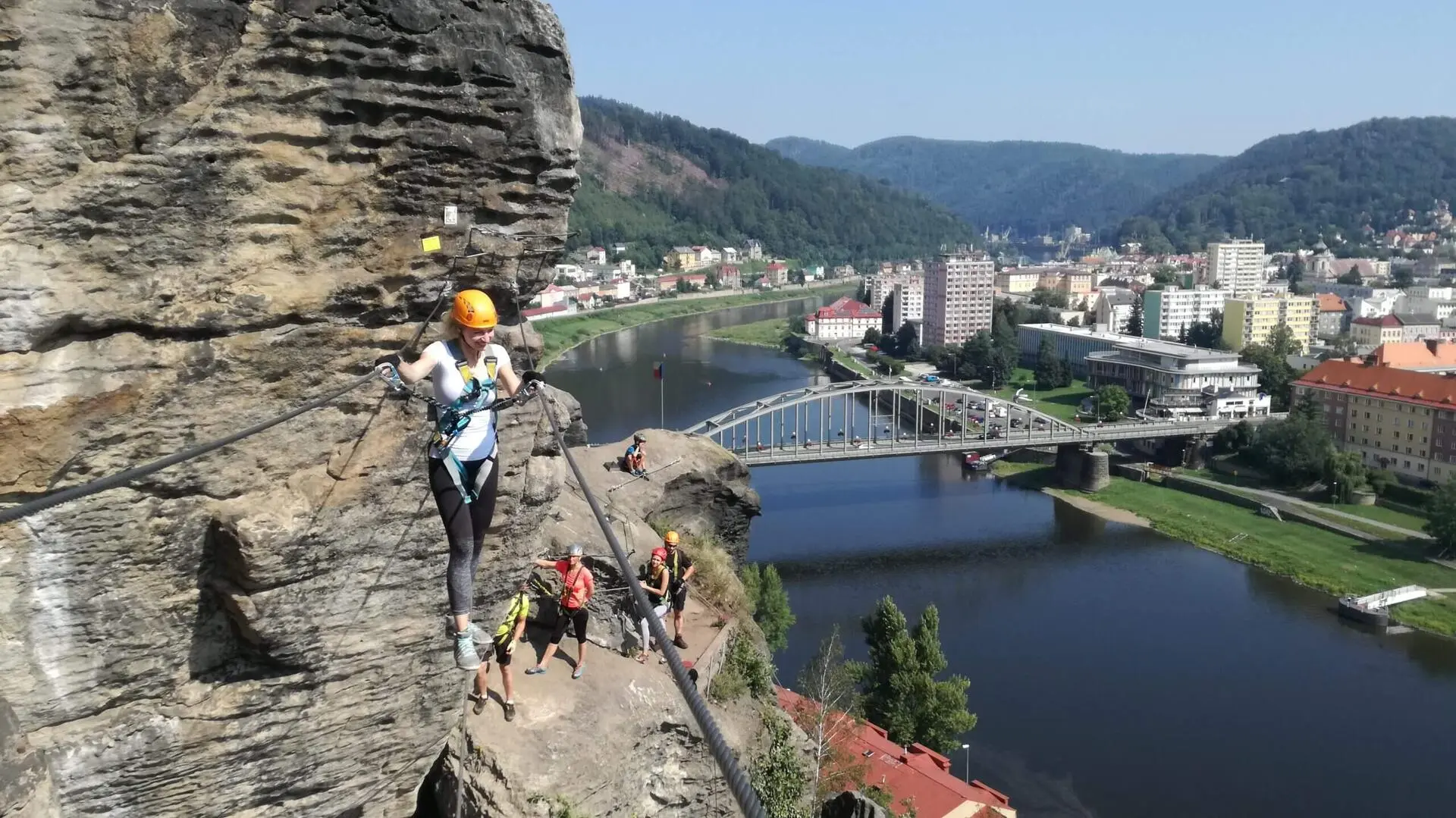 Via Ferrata - lezení pro všechny po Pastýřské stěně v Děčíně