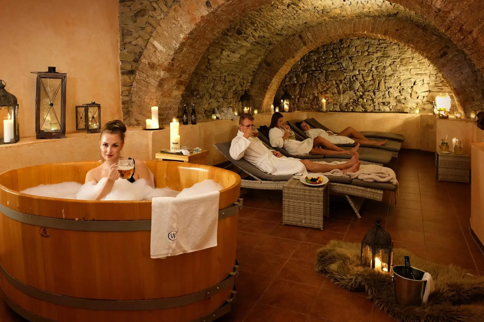 Pivní lázně na zámku Wichterle Slavičín - luxusní odpočinek