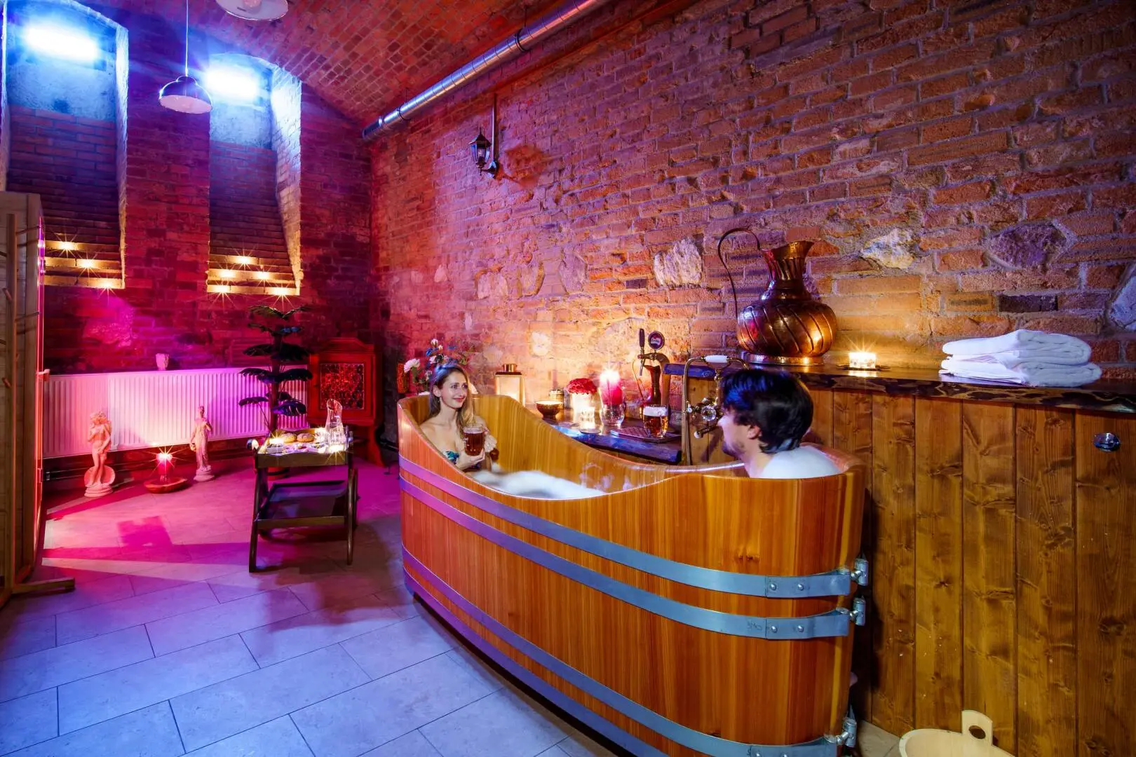 Relaxační balíčky pro 2 osoby v Brněnských pivních lázních