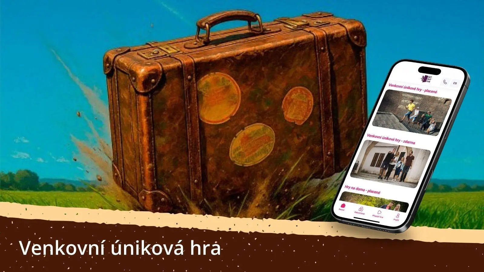 Venkovní hra - Kufr spadlý z nebe
