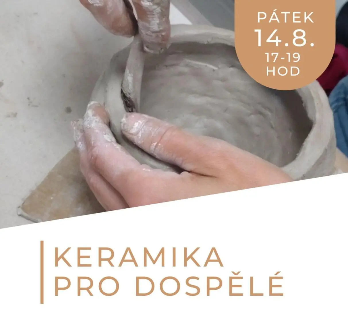 Keramické kurzy Jablonec nad Nisou - zábava pro děti i dospělé - Keramické léto - Keramika pro dospělé - 14.8.2026