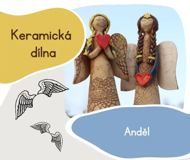 Keramické kurzy Jablonec nad Nisou - zábava pro děti i dospělé - Keramická dílna - Anděl - 14. 11. 2026