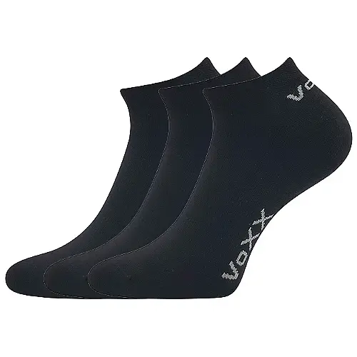 VOXX Ponožky bavlněné nízké BASIC černé (3 páry)