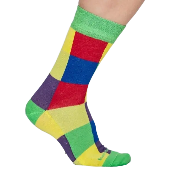 BX-CUBE barevné bambusové ponožky BAMBOX Zelená / Modrá 39-42 1 pár