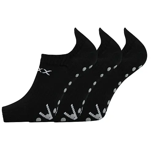 VOXX Ponožky nízké sportovní JOGA B s ABS černé (3 páry) 43-46 113181