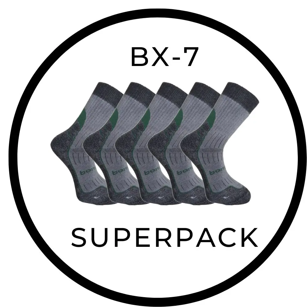 SUPERPACK - BX-7 DURABLE bambusové ponožky BAMBOX - 5 párů Tm. šedá 35-38 5 párů
