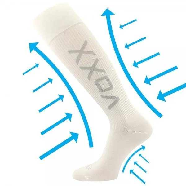 VOXX Podkolenky kompresní slabé VENOM s ionty stříbra BÍLÉ