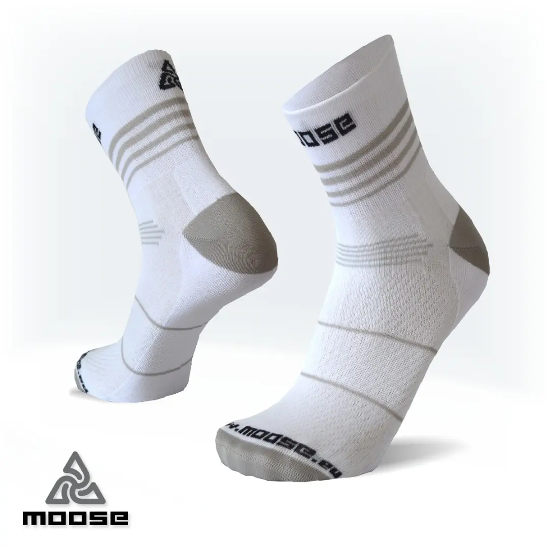 LIGHTSPEED NEW běžecké ponožky Moose Bílá XL 1 pár