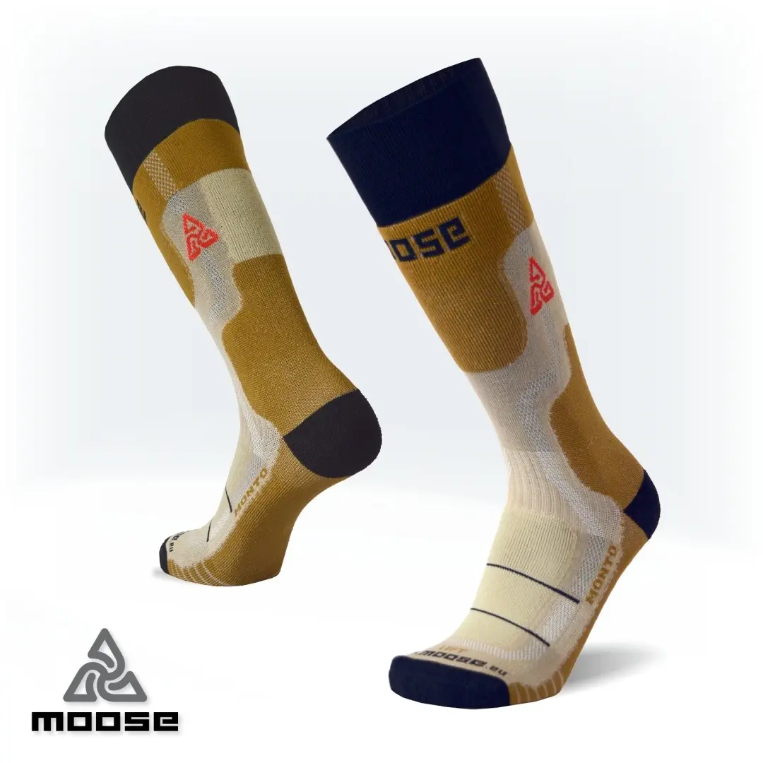 MONTO merino funkční podkolenky Moose Béžová XL 1 pár
