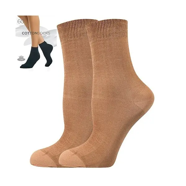 COTTON socks 60 DEN punčochové ponožky Lady B - 6 párů