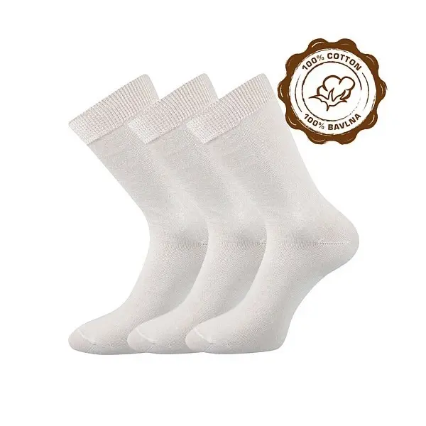3PACK ponožky BOMA bílé (Blažej)