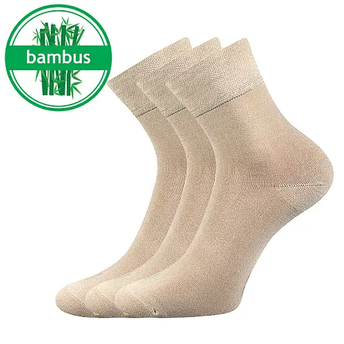 DEMI bambusové antibakteriální ponožky Lonka Bílá 35-38 3 páry