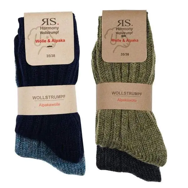 Super teplé vlněné ponožky s ALPAKOU RS