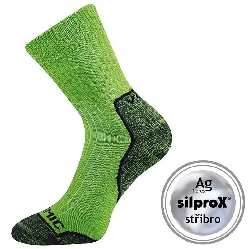 VOXX Ponožky silné s ionty stříbra ZENITH anatomicky tvarované SVĚTLE ZELENÉ 43-45 103813